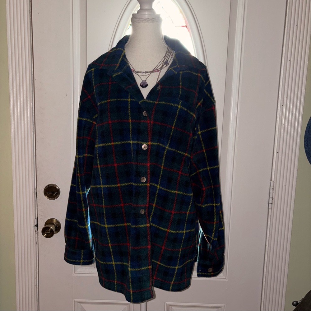 Croft & Barrow Plaid Shirt Jacket - Blue, Red, Yellow